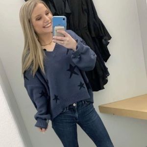 Navy blue POL star sweater, worn once
